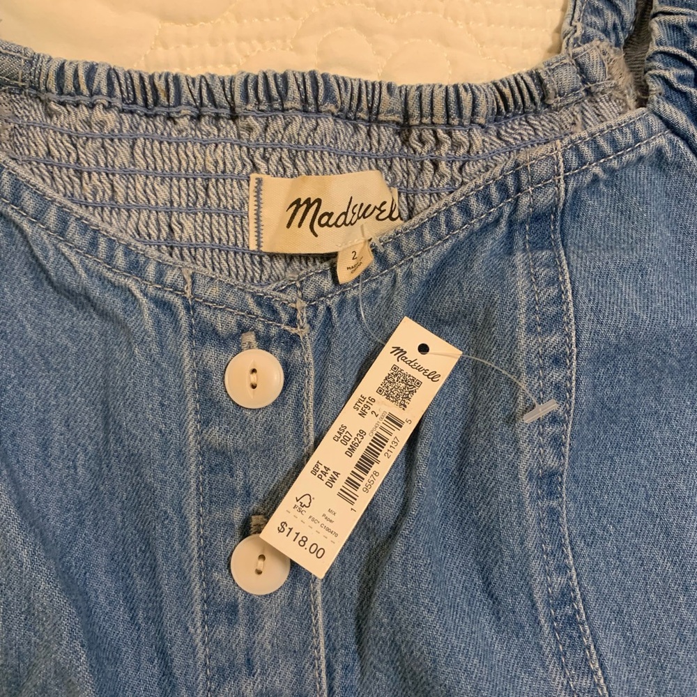 Madewell Denim Sweetheart Mini Dress - Picture 5 of 5